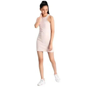 Puma Ribbed Above Knee Casual Dress Pink Size Large New with Tags